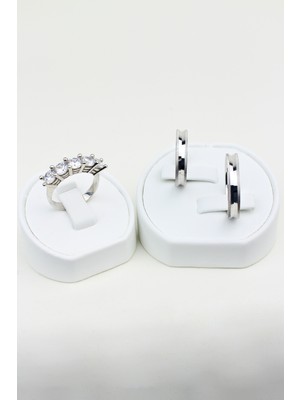 Twem Silver Modern Uyum Yüzüğü 925 Ayar Gümüş Alyans, Nişan ve Söz Yüzüğü