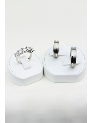 Twem Silver Zamanın Şıklığı Yüzüğü 925 Ayar Gümüş Alyans, Nişan ve Söz Yüzüğü