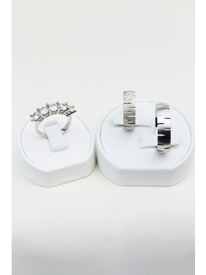 Twem Silver Geleneksel Inci Birleşimi 925 Ayar Gümüş Alyans, Nişan ve Söz Yüzüğü