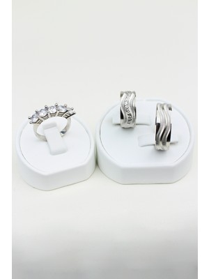 Twem Silver Modern Klasik Bağlantı 925 Ayar Gümüş Alyans, Nişan ve Söz Yüzüğü