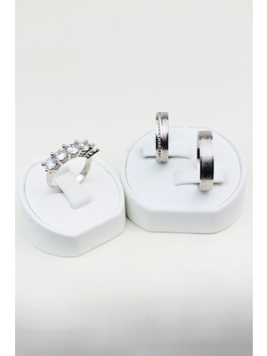 Twem Silver Rüya Inci Birleşimi 925 Ayar Gümüş Alyans, Nişan ve Söz Yüzüğü