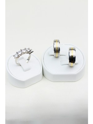 Twem Silver Gümüş Çizgiler Rüya 925 Ayar Gümüş Alyans, Nişan ve Söz Yüzüğü