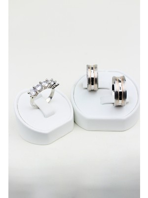 Twem Silver Sonsuzluk Döngüsü Çemberi 925 Ayar Gümüş Alyans, Nişan ve Söz Yüzüğü