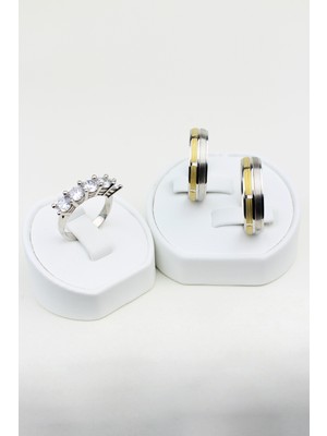 Twem Silver Sevgi Işıltısı Halkası 925 Ayar Gümüş Alyans, Nişan ve Söz Yüzüğü