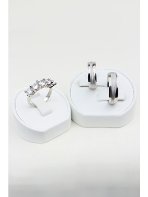 Twem Silver Etkileyici Bağlılık Çemberi 925 Ayar Gümüş Alyans, Nişan ve Söz Yüzüğü