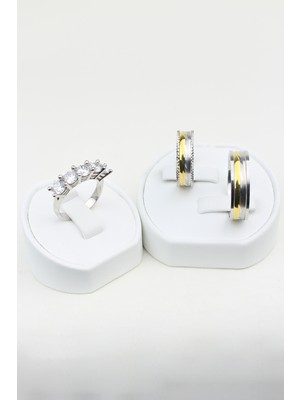 Twem Silver Işıltılı Bağlılık Halkası 925 Ayar Gümüş Alyans, Nişan ve Söz Yüzüğü