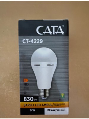 Cata Şarjlı LED Ampul 9W