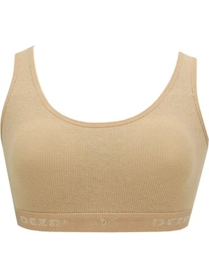 Nariya Kadın Pamuklu Içi Pedli Toparlayıcı Büyük Beden Ribana Kalın Askılı Sütyen Toplayıcı Yarım Atlet