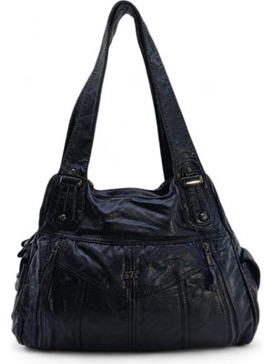 Baginn Yıkama  Deri Kadın Omuz Çantası 571 Collection Vegan Deri 40*25 cm