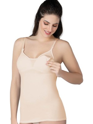 Miraaxx Toparlayıcı Kaplı Modal Cotton Kadın Hamile Emzirme Sütyeni Ten 1413
