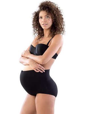 Miraaxx Toparlayıcı Etkili Kadın Hamile Koton Külot Korse 2810 Siyah
