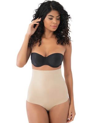 Miraaxx Dikişsiz Iz Yapmaz Seamless Toparlayıcı Yüksek Bel Kadın Slip Külot Korse Ten