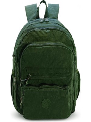 Baginn Klinkır Kumaş Lise Ortaokul Sırt Çantası Çok Cepli 571 Collection Goril Anahtarlık Hediyeli!