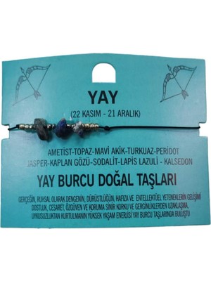 Pembe Pasaj Yay Burcu Yıldız Doğal Taş Ip Burç Bilekliği Halhal