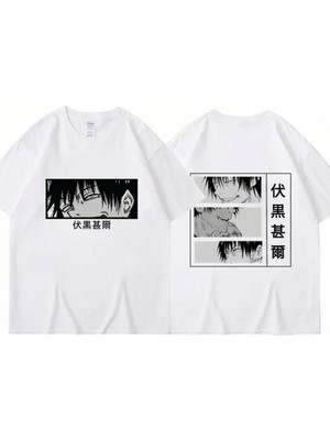Populus Anime Jujutsu Kaisen Toji Eyes Ön Arka  T-Shirt