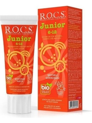 R.O.C.S. Junior Meyveli Gökkuşağı Diş Macunu 6-12 Yaş 60 ml