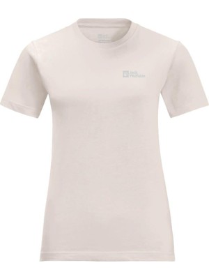 Jack Wolfskin Essential T W Kadın Ekru T-Shirt