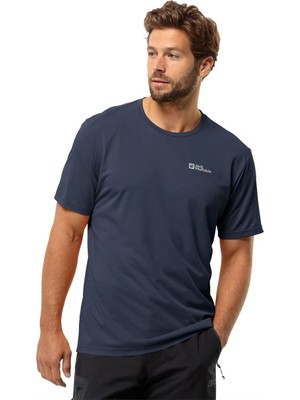 Jack Wolfskin Delgami S/S M Erkek Lacivert T-Shirt