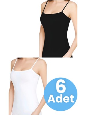Tezzgelsin Kadın Pamuklu Ip Askılı 6'lı Atlet