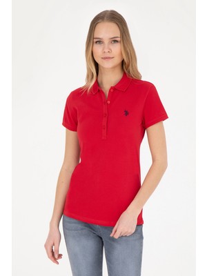 U.S. Polo Assn. U.s. Polo Pamuklu Slim Fit Polo Yaka T Shirt Bayan Polo Yaka T Shirt G082GL0111805514