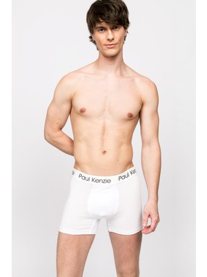 Paul Kenzie 3’lü Erkek Boxer – Comfort Flex – Whitey