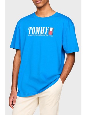 Tommy Jeans Pamuklu Bisiklet Yaka T Shirt Erkek T Shirt DM0DM18533 C2T