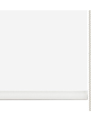 Mekstor Beyaz Güneşlik Stor Perde ( Etek Düz )