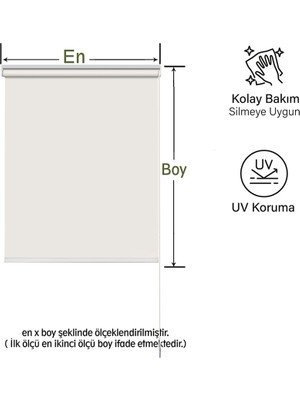 Mekstor Krem Stor Perde & Güneşlik ( Etek Düz )