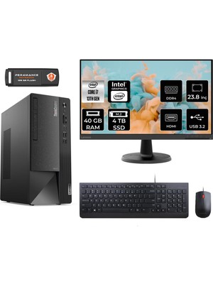 Lenovo Thinkcentre Neo 50T Intel Core I7 13700 40GB 4tb SSD 23.8" Fhd Monitör Fdos 12JD0008TR Masaüstü Bilgisayar & Per4 USB Bellek 12JD0008TRMNT340