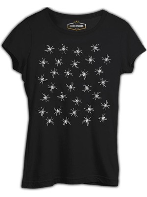 Lord T-Shirt Cadılar Bayramı - Örümcek Siyah Bayan Tshirt