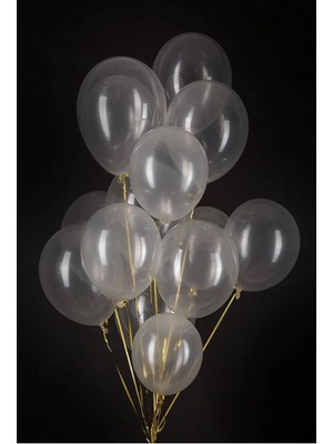 Alp Kids Şeffaf Boş Balon Parti Doğum Günü Nişan 15 Adet 3 cm