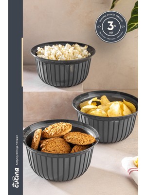 Stile Cucina Linea 3’lü Pratik Çerezlik Antrasit 1 Litre