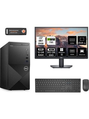 Dell Vostro 3910MT Intel Core I7 12700 12GB 512GB SSD GT730/4GB 23.8" Fhd Monitör W11H N7598VDT3910 Masaüstü Bilgisayar & Per4 USB Bellek N7598VDT3910MNT2357