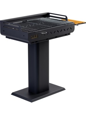 Mss Grill Çelik Izgara Mangal Ahşap Kömürlü 67X40