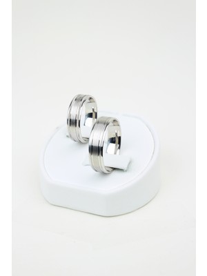 Twem Silver Zamanın Izinde Uyum Halkası 925 Ayar Gümüş Alyans, Nişan ve Söz Yüzüğü