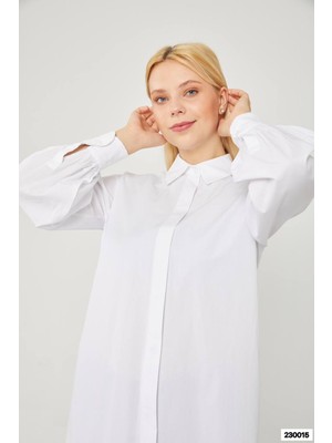 Levidor Arina Oversize Balon Kol Poplin Gömlek