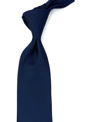 Kravatkolik Lacivert Nokta Desen Mendilli Klasik Kravat KK12687