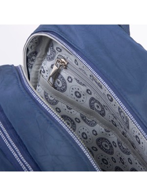 Nas Bag Kadın Çok Gözlü Hafif Su Geçirmez Unisex  (Water Proof) Çanta Lacivert