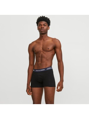 Jack & Jones Erkek Logolu Beli Lastikli 5'li Boxer Paketi - Solid