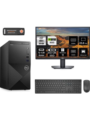 Dell Vostro 3020 Intel Core I5 13400 12GB 512GB SSD GTX1650/4GB 23.8" Fhd Monitör W11P N2050VDT3020MTU Masaüstü Bilgisayar & Per4 USB Bellek N2050VDT3020MTUMNT4407