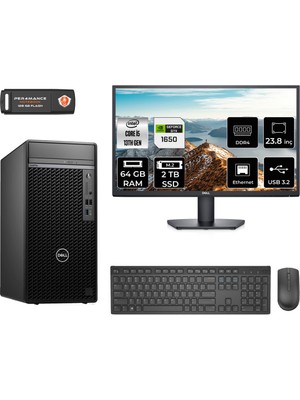 Dell Optiplex 7010MT Intel Core I5 13500 64GB 2tb SSD GTX1650/4GB 23.8" Fhd Monitör Fdos N010O7010MTU Masaüstü Bilgisayar & Per4 USB Bellek N010O7010MTUMNT4349