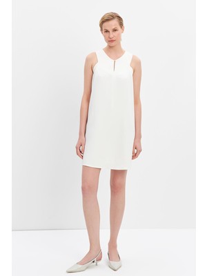 Stella Pulvis Beyaz Halter Yaka Mini Elbise