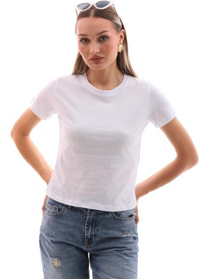 Şimal Kadın Bisiklet Yaka Kısa Kol Basic Tişört