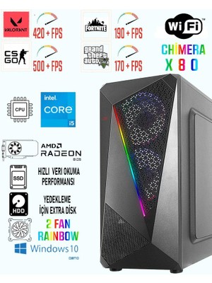 Ramtech Chimera X80 I5 9400F / RX580 8gb / 256GB SSD 1tb HDD / 16GB Ram Oyuncu Bilgisayar