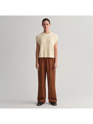 Gant Kadın Kahverengi Relaxed Fit Pantolon