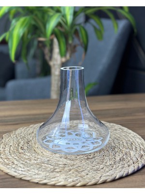 Wow Legend Vikings Gri Dekorlu Cam Şise Premium Tasarım ile Nargile Kullanımına Uygun