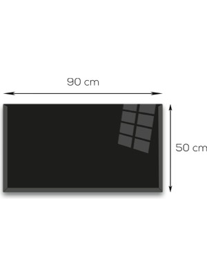 Decorita Cam Kapı Önü Paspası | Kaydırmaz Cam Paspas | Satina Cam  | Düz Renk - Siyah |