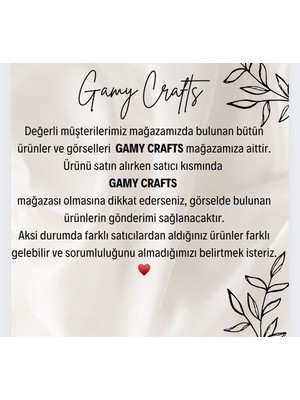 Gamy Crafts  - Buzdolabı Magneti -  5’Li Kalpli