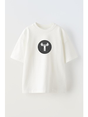 Nmg Tekstil Unisex Beyaz Oversize Pamuk Halka Içi Gym Bench Baskılı Örme T-Shirt