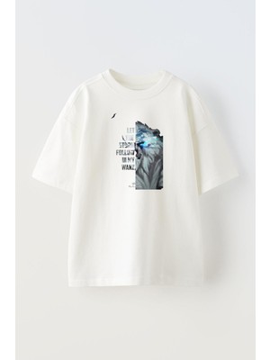 Nmg Tekstil Unisex Beyaz Oversize Pamuk Volibear Lol Baskılı Örme T-Shirt